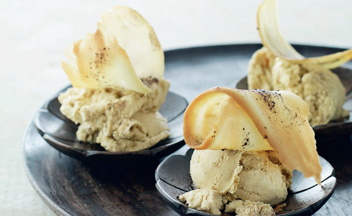 Lakridsis med lakrids-tuiles