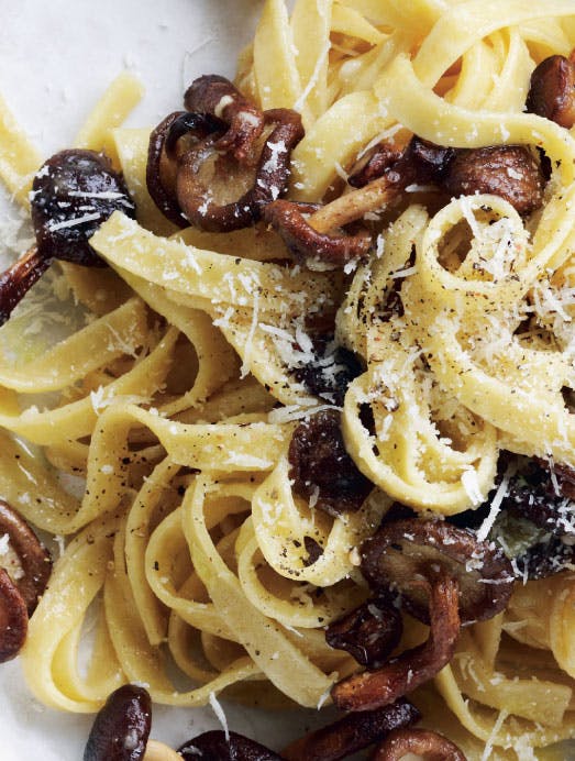 Pasta med svampe og parmesan