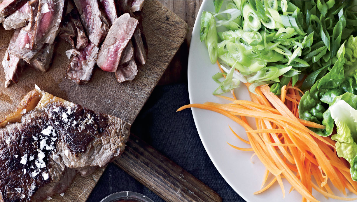 Vietnamesiske forårsruller med steak